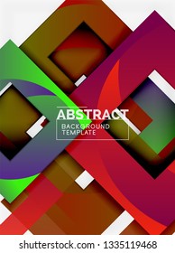 Modern geometric abstract background, vector template