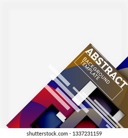 Modern geometric abstract background, vector template