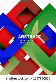 Modern geometric abstract background, vector template