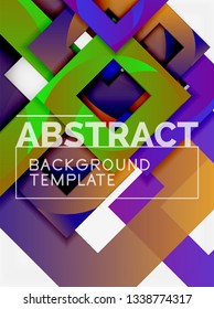 Modern geometric abstract background, vector template