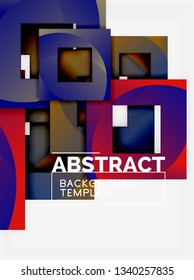 Fondo abstracto geométrico moderno, plantilla vectorial