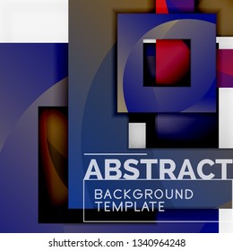 Modern geometric abstract background, vector template