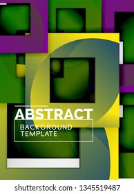 Modern geometric abstract background, vector template