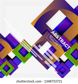 Modern geometric abstract background, vector template