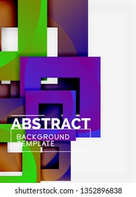 Fondo abstracto geométrico moderno, plantilla vectorial