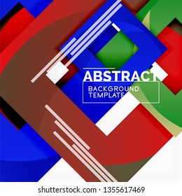 Modern geometric abstract background, vector template