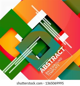 Modern geometric abstract background, vector template