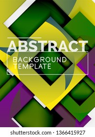 Modern geometric abstract background, vector template