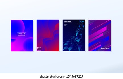 modern geometric abstract background vivid colorful wavy. dynamic composition