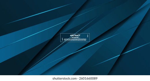 Modern Geometric Abstract with blue background for template, poster, flyer design. eps10