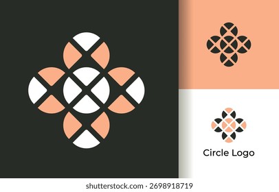 Modern Geometric Abstract Circle Logo Design Concept logo vector template design. Ready to use, easy for edit.
