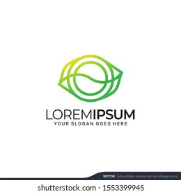 Modern geometric abstract logo design. Editable symbol Vector illustration