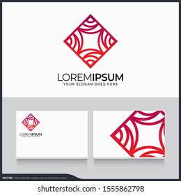 Modern geometric abstract logo design. Editable symbol Vector 