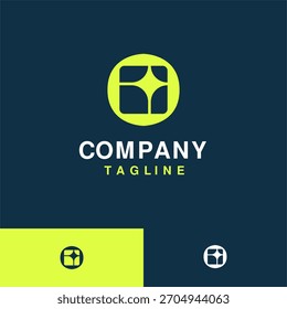 Modelo moderno de design de logotipo geométrico e abstrato
