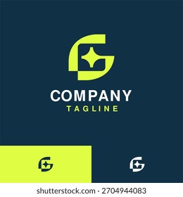 Plantilla geométrica y abstracta moderna del diseño del logotipo