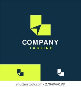 Plantilla geométrica y abstracta moderna del diseño del logotipo