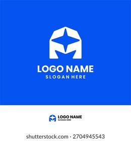 Modelo de design de logotipo geométrico e abstrato moderno