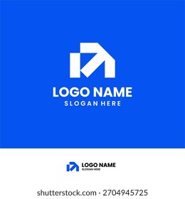 Modelo de design de logotipo geométrico e abstrato moderno