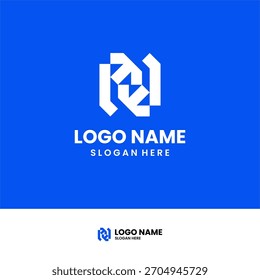 Modelo de design de logotipo geométrico e abstrato moderno