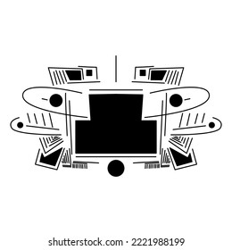 modern geometric abstract ornament for background