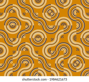 Modern geometric abstract pattern design with simple geometrical shapes and basic colorful forms. Great for use in poster arts, web design, branding presentation, album print, fashion texture and etc.