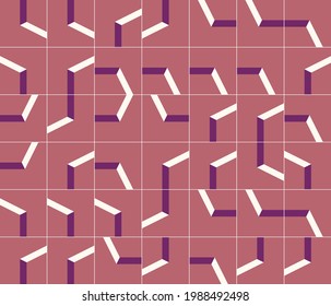 Modern geometric abstract pattern design with simple geometrical shapes and basic colorful forms. Great for use in poster arts, web design, branding presentation, album print, fashion texture and etc.