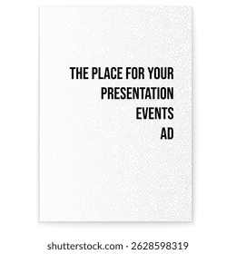 Modern geometric abstract poster. Black and white design. Repeating linear forms.