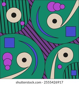 Modern Geometric Abstract poster cover template design. Geometric background with simple Minimal Geometrical shapes. Vector illustration. EPS 10