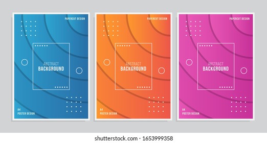 modern geometric abstract poster template design