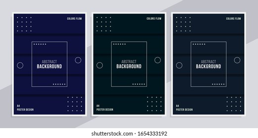 modern geometric abstract poster template design