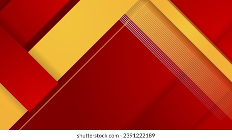 Modern Geometric abstract Red and yellow design background