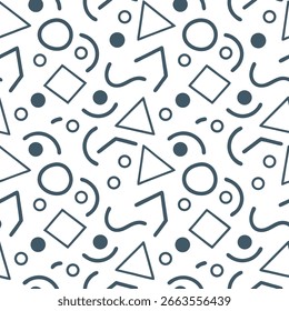 Modern Geometric Abstract Seamless Pattern – Vector Tile Background