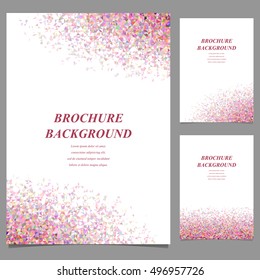 Modern geometric abstract vector brochure template design