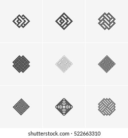Modern geometric abstract vector logo or element design. Best for identity and logotypes. Simple shape.