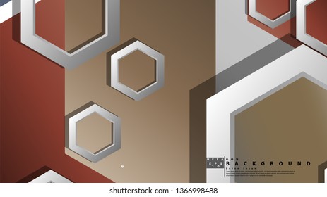 Modern geometric abstract vector templates stone and brick color compositions. Vector illustration