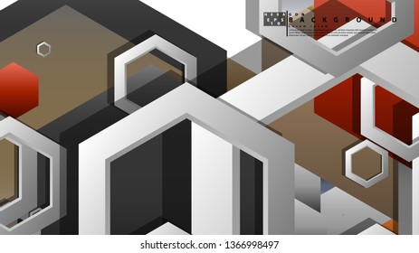Modern geometric abstract vector templates stone and brick color compositions. Vector illustration