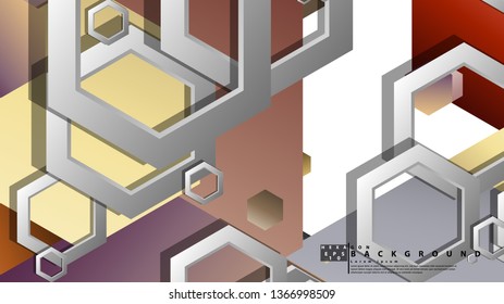 Modern geometric abstract vector templates stone and brick color compositions. Vector illustration