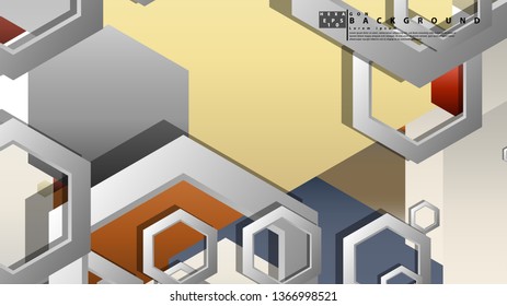 Modern geometric abstract vector templates stone and brick color compositions. Vector illustration