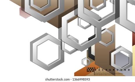 Modern geometric abstract vector templates stone and brick color compositions. Vector illustration