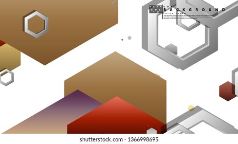 Modern geometric abstract vector templates stone and brick color compositions. Vector illustration