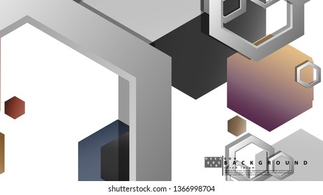 Modern geometric abstract vector templates stone and brick color compositions. Vector illustration