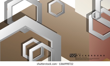 Modern geometric abstract vector templates stone and brick color compositions. Vector illustration