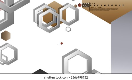 Modern geometric abstract vector templates stone and brick color compositions. Vector illustration