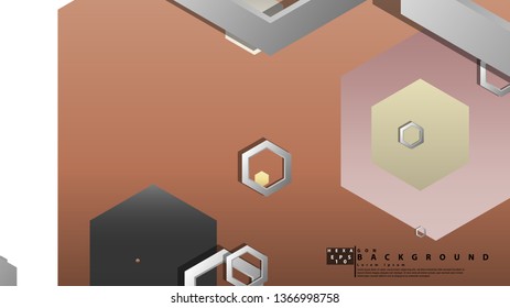 Modern geometric abstract vector templates stone and brick color compositions. Vector illustration