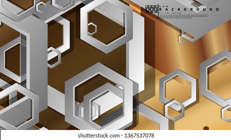 Modern geometric abstract vector templates wood color compositions. Vector illustration