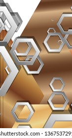 Modern geometric abstract vector templates wood color compositions. Vector illustration