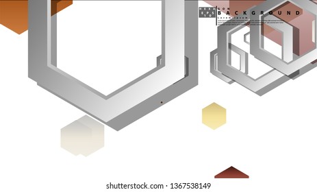 Modern geometric abstract vector templates stone and brick color compositions. Vector illustration