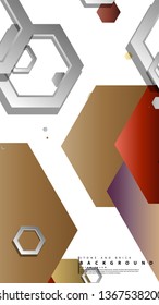 Modern geometric abstract vector templates stone and brick color compositions. Vector illustration