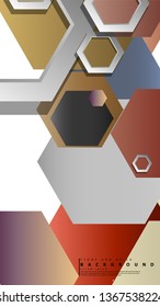 Modern geometric abstract vector templates stone and brick color compositions. Vector illustration
