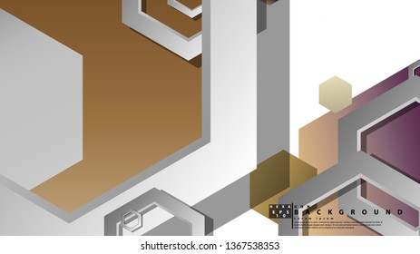 Modern geometric abstract vector templates stone and brick color compositions. Vector illustration